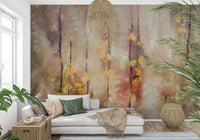 An artistic nature inspired mural for home decor.