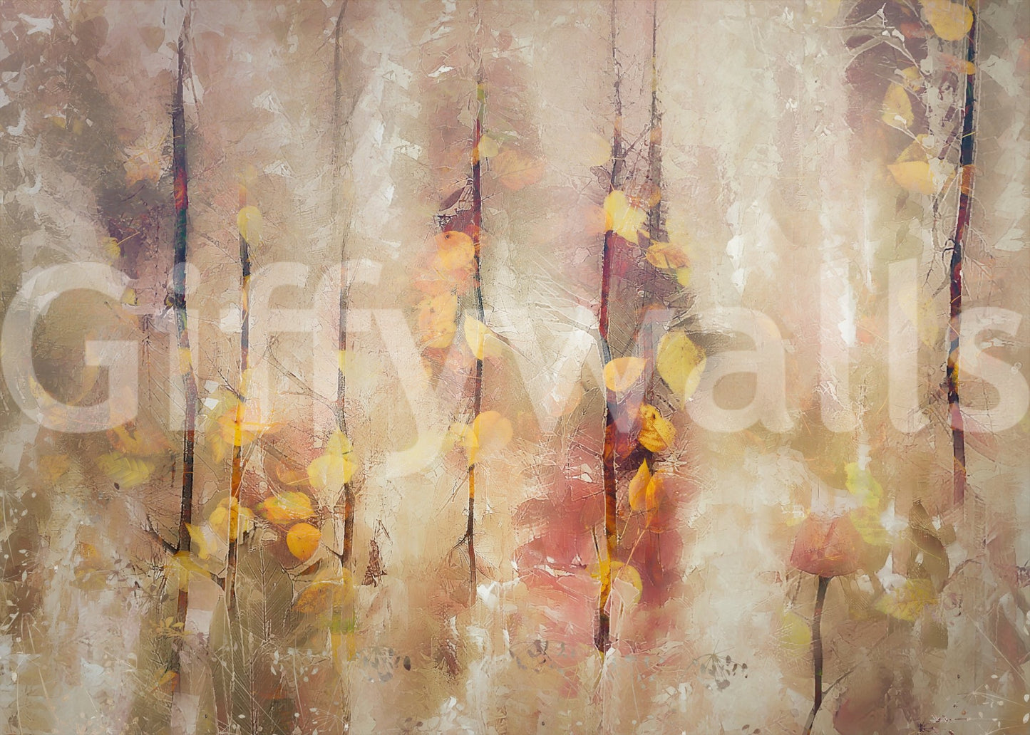 A high-quality minimalist tree wall mural for walls.