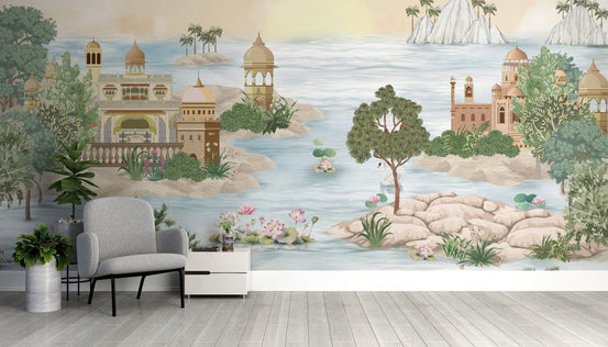 Timeless Indian Heritage Wallpaper for Walls D190