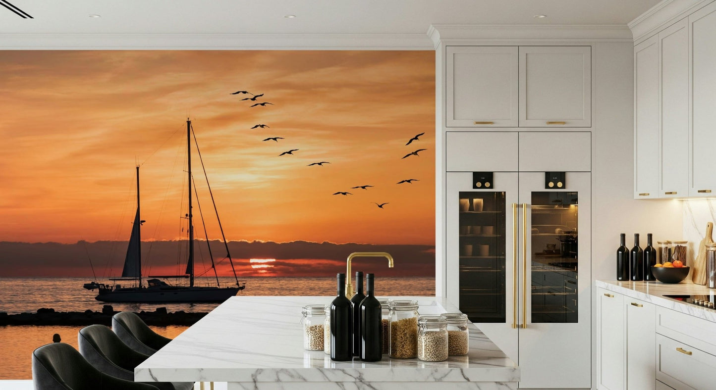 Golden Horizon Wall Mural