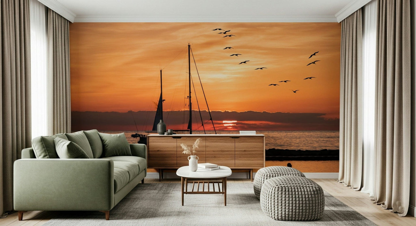 Golden Horizon Wall Mural