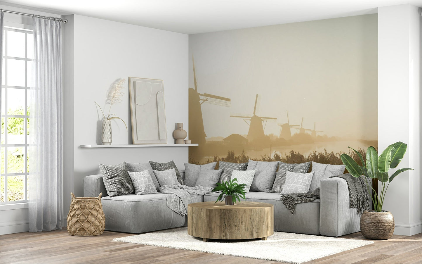 A serene historic landscape wall mural for your decor.