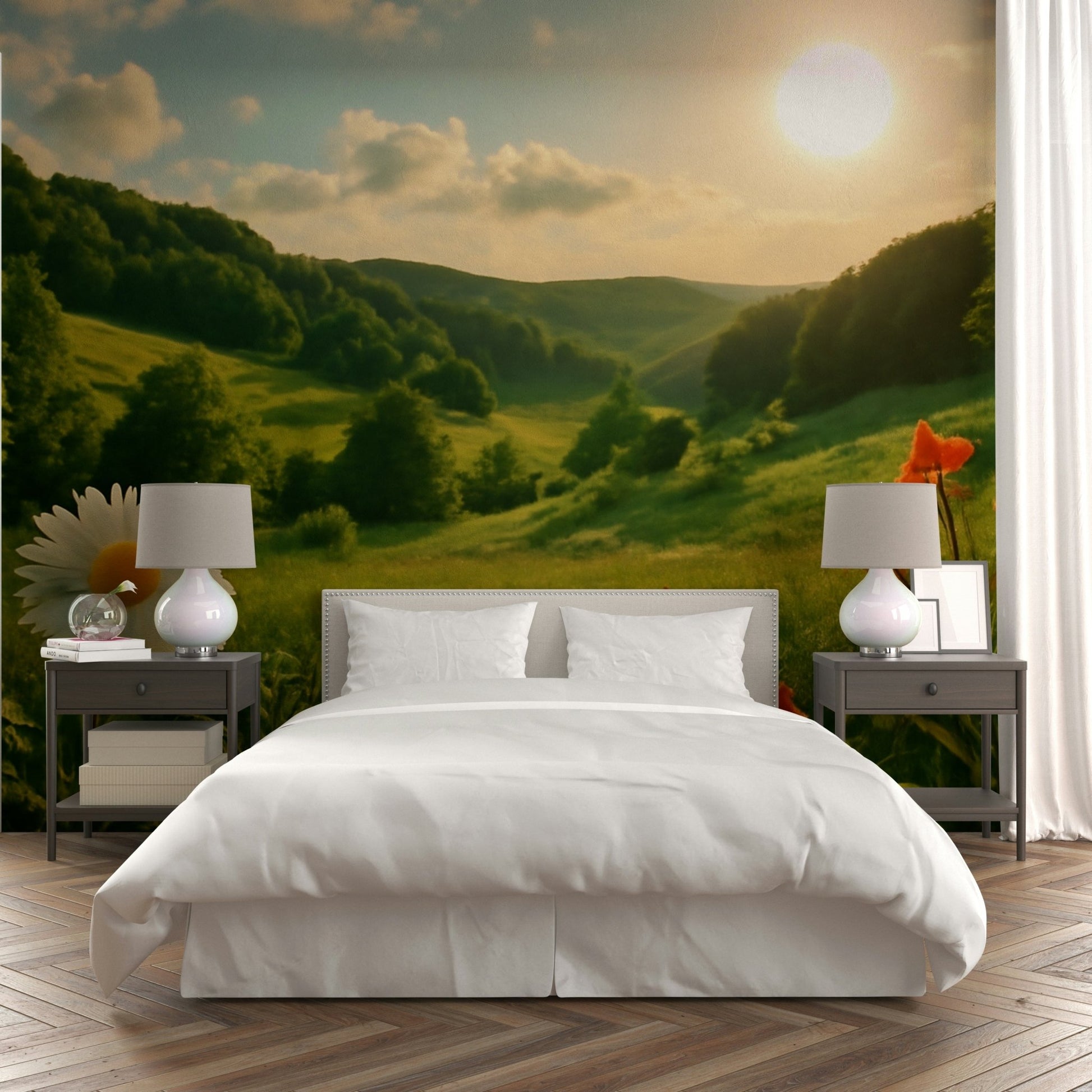 Romantic floral wallpaper for walls
