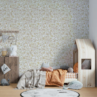 Serene floral wallpaper with radiant warm highlights

