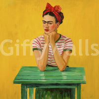 Warm interior wall mural inspired by golden light and thought

