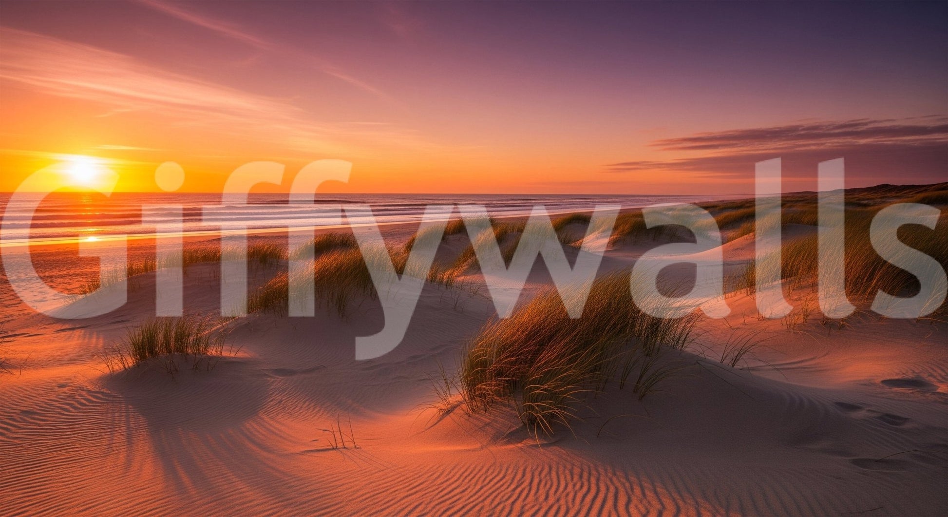 Golden Hour Dunes Wall Mural