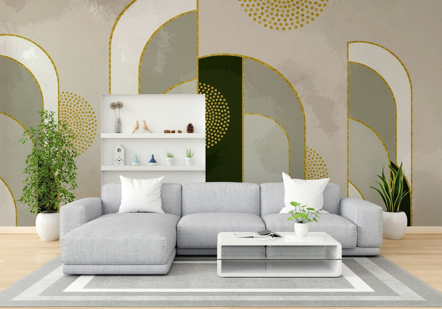 Warm light gradient wall wallpaper

