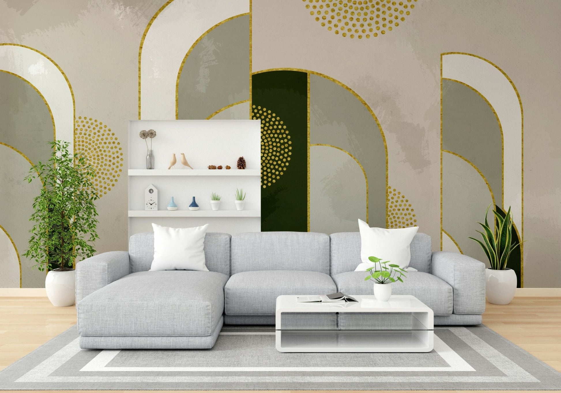 Warm light gradient wall wallpaper

