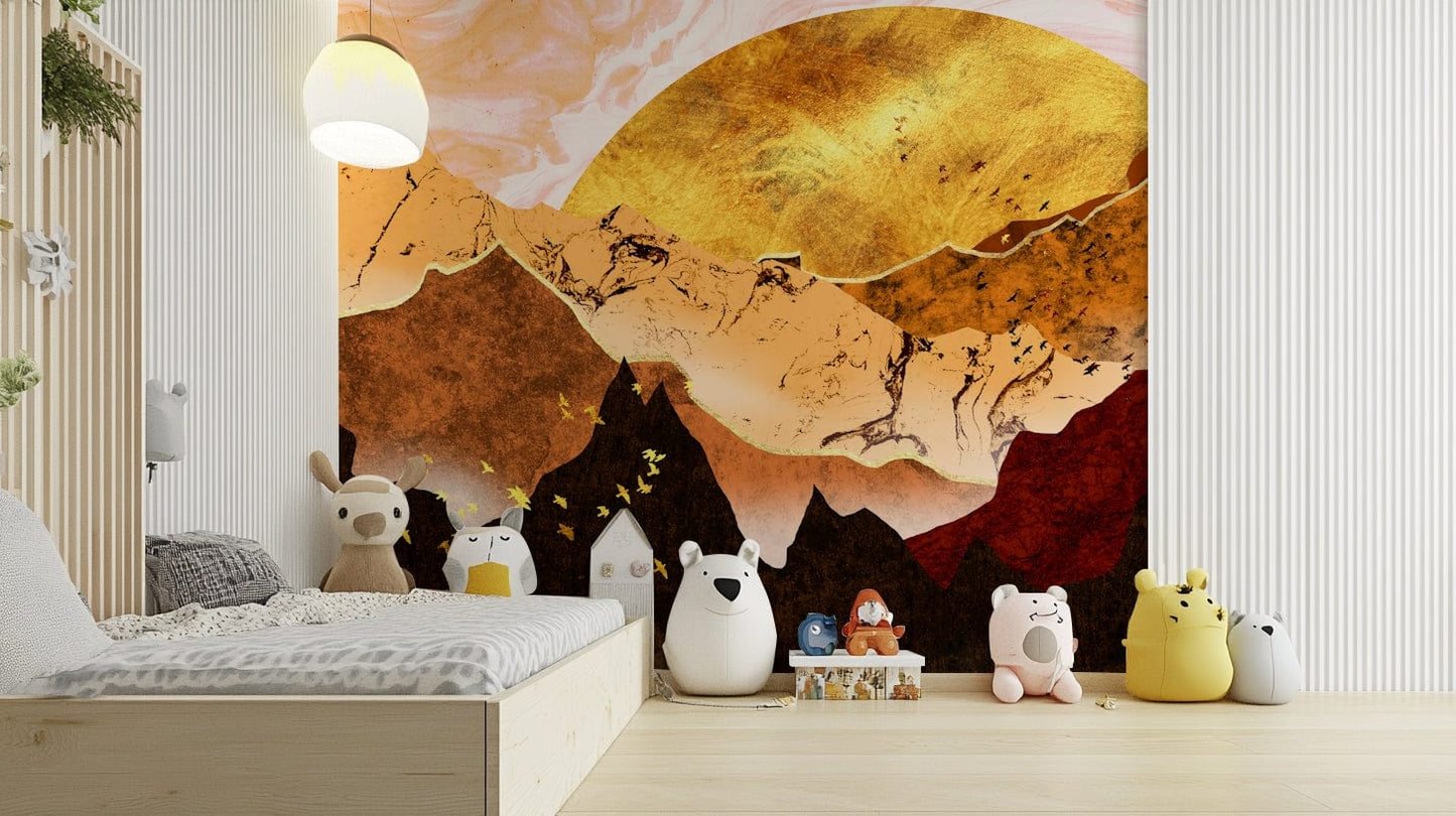 Marble sky and earthy peaks wallpaper GD107

