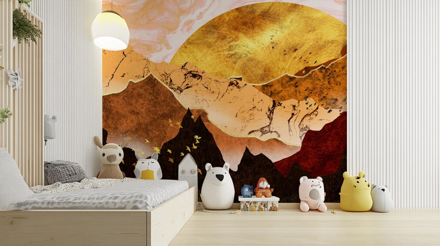 Marble sky and earthy peaks wallpaper GD107


