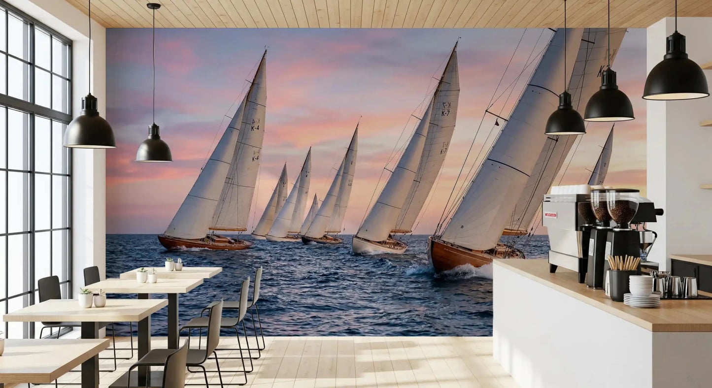 Golden Hour Regatta Wall Mural