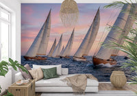 Golden Hour Regatta Wall Mural