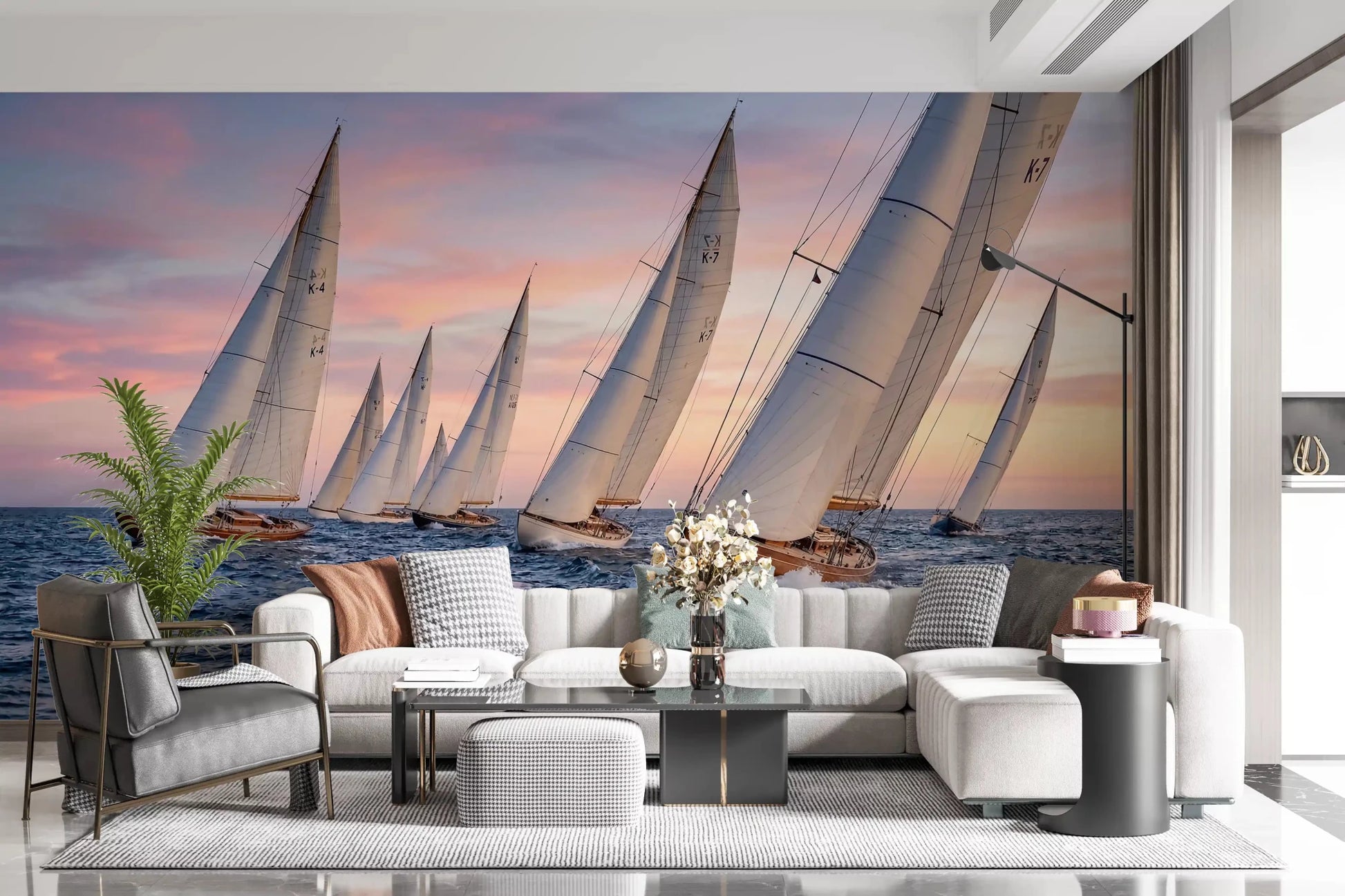 Golden Hour Regatta Wall Mural