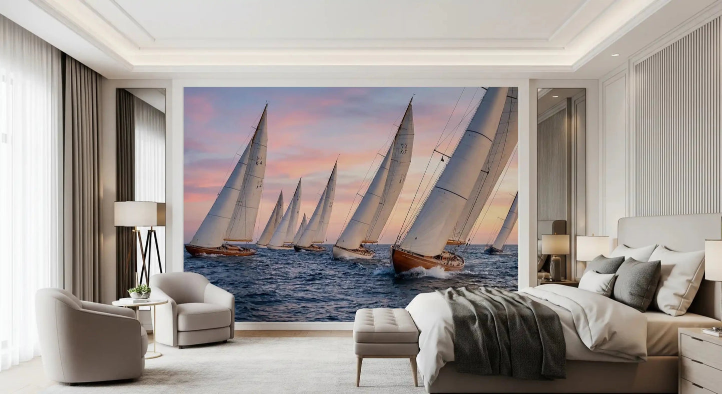 Golden Hour Regatta Wall Mural