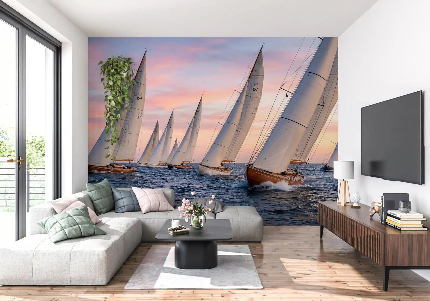 Golden Hour Regatta Wall Mural