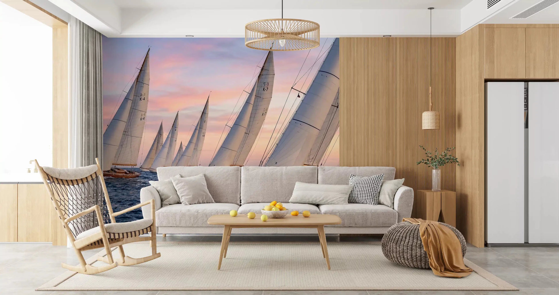 Golden Hour Regatta Wall Mural