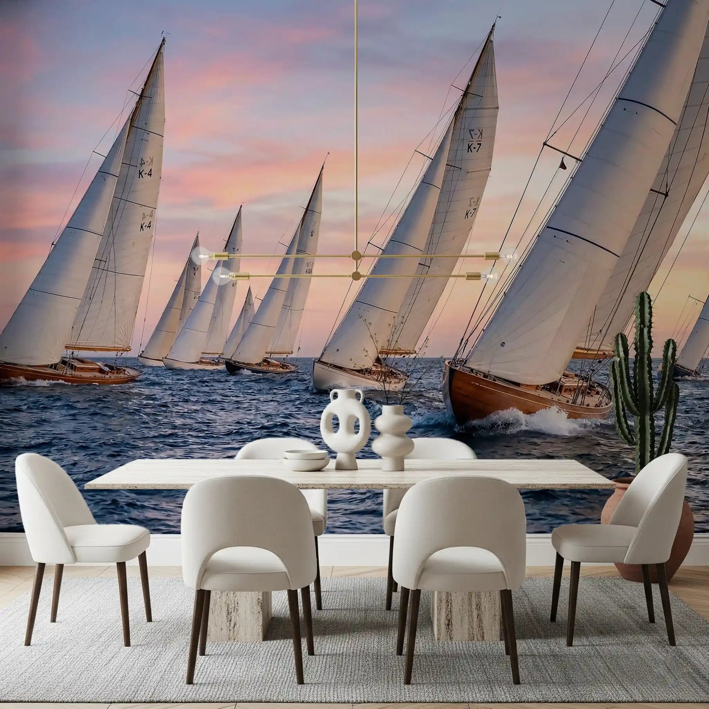 Golden Hour Regatta Wall Mural