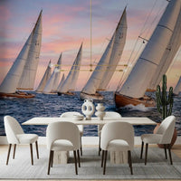 Golden Hour Regatta Wall Mural