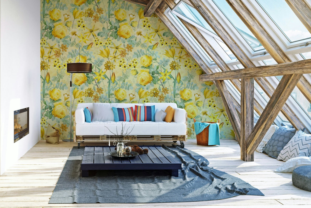Gentle rose blooms in golden light for a peaceful wallpaper look., GD1347