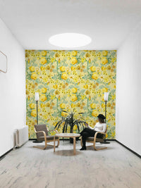 Romantic rose wallpaper with golden hour glow for any room., GD1347
