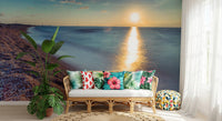Peaceful ocean light captured in Golden Hour Shores wall mural, GD8751