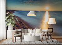 Shoreline texture stands out in Golden Hour Shores wall mural, GD8751