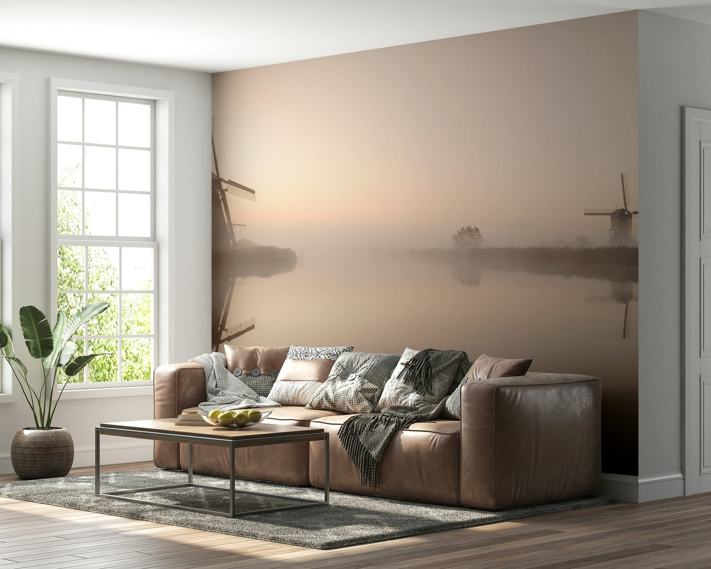 An artistic nature inspired mural for home decor., GD5874