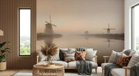 A contemplative gentle design wallpaper mural for a feature wall., GD5874