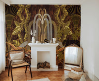 Sophisticated art deco jungle wallpaper
