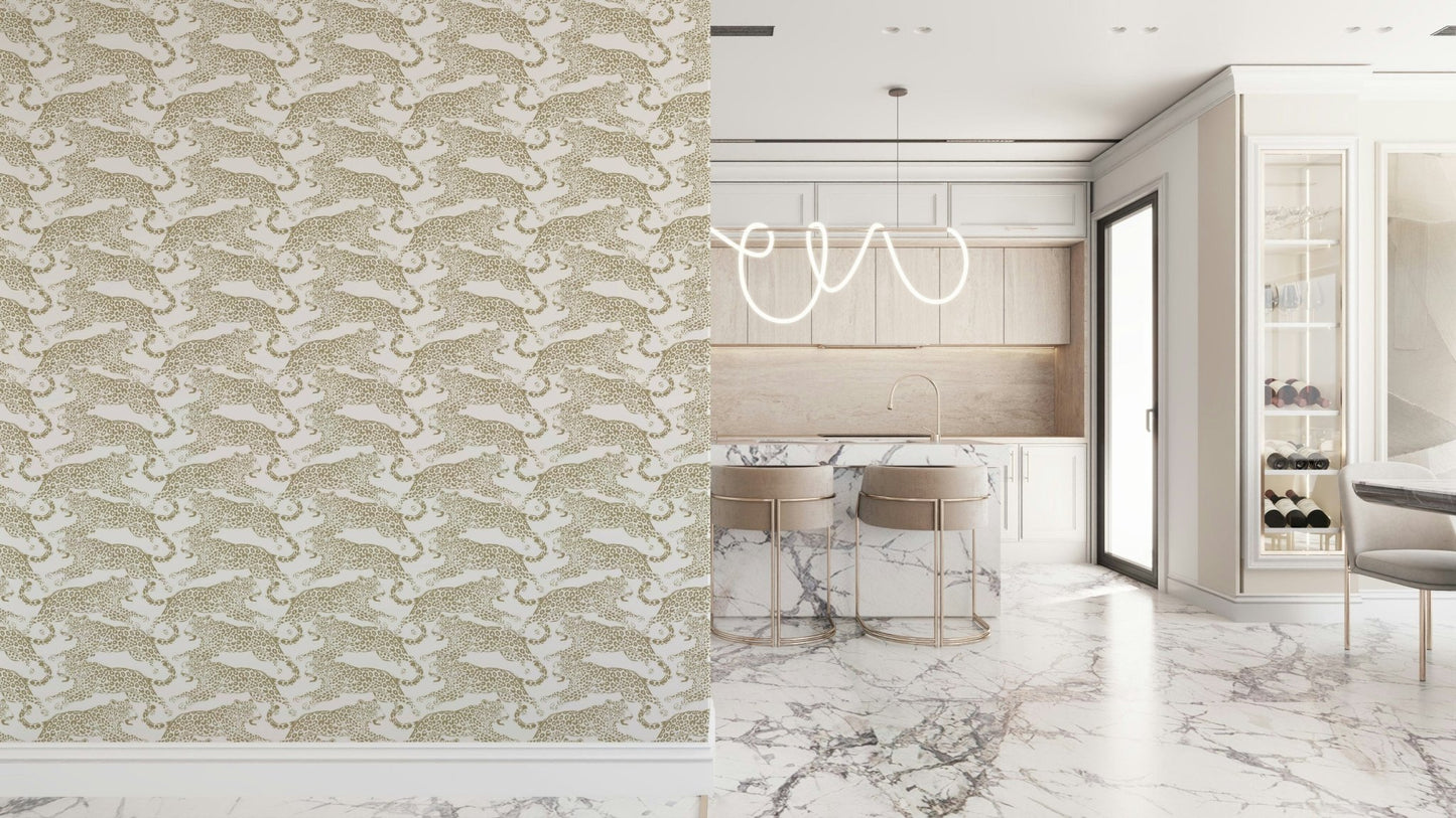 A graceful subtle pattern wall mural in rich, lavish tones.