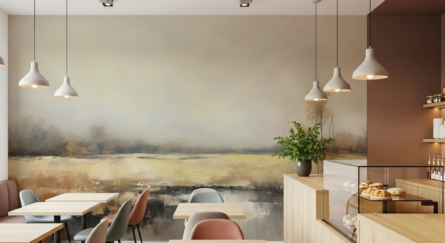 An artistic nature inspired mural for home decor.