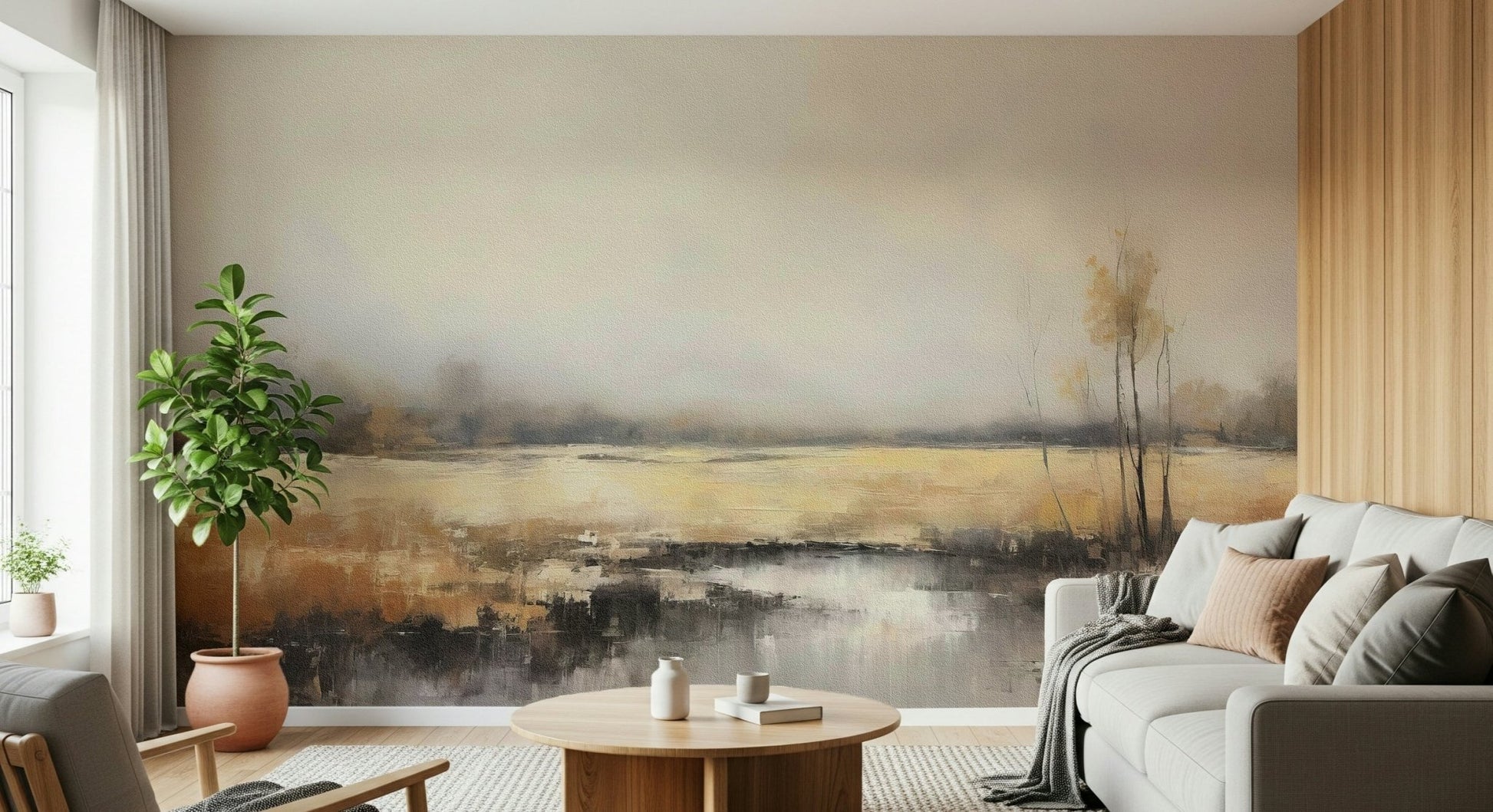 A serene flowing water wall mural for your decor.
