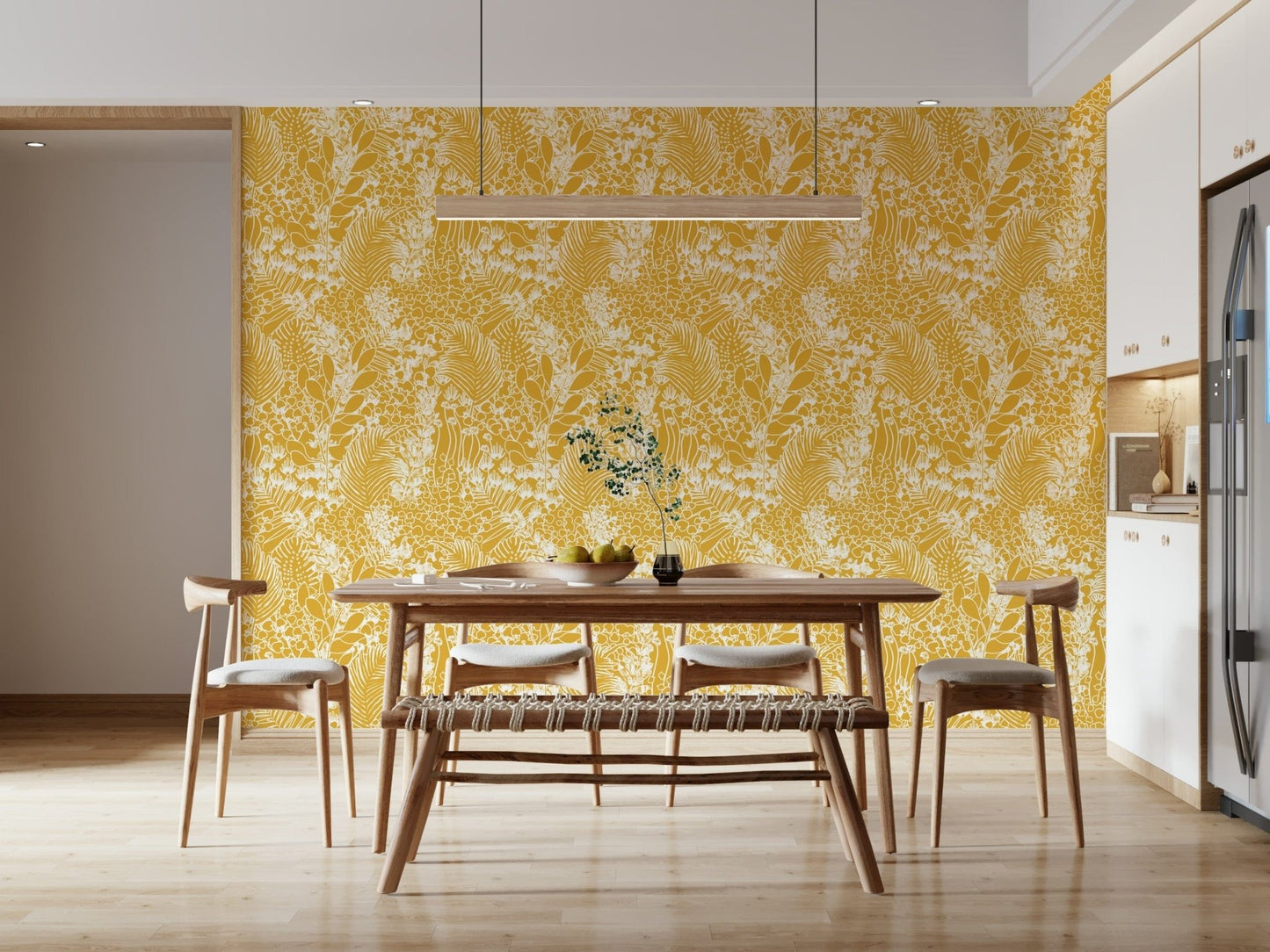 Golden Meadow Dream wallpaper used in a peaceful reading corner., GD7849