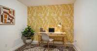 Geometric Forest style layout in a Golden Meadow Dream wall mural., GD7849