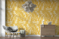 Harmony wall mural with meadow grass silhouettes in a guest suite., GD7849