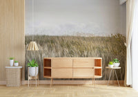 A calming serene view wallpaper mural that defines a space.