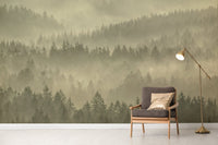 Tranquil golden forest wallpaper pattern
 D304