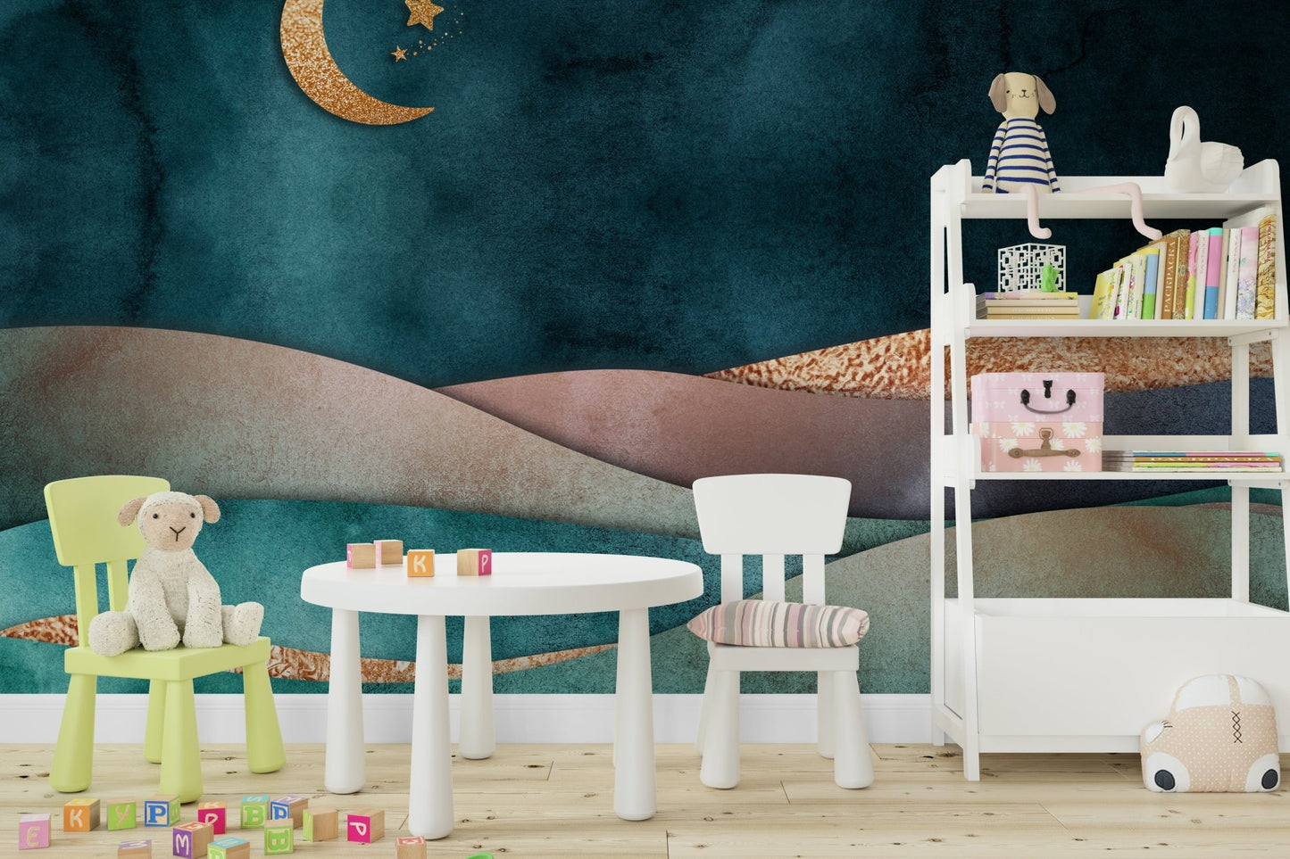 Golden Moon Hues Wall Mural