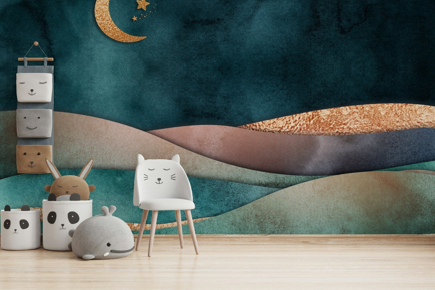 Golden Moon Hues Wall Mural