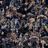 Elegant golden pattern wall mural.
