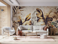 An artistic nature inspired mural for home decor.