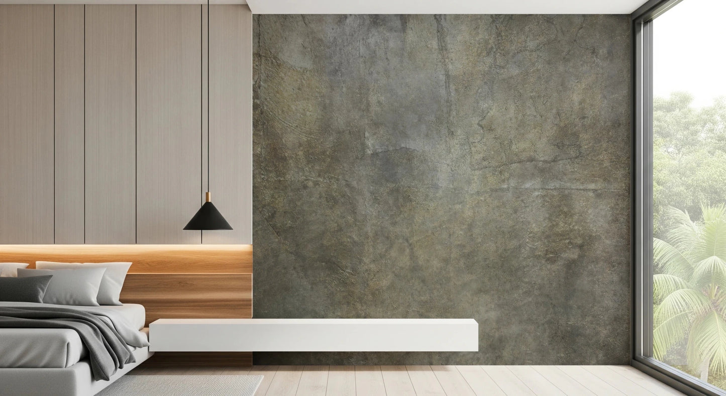 Golden Paper Collage Wall Mural