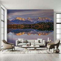 A beautiful wide-angle wall mural of a serene landscape., GD5791