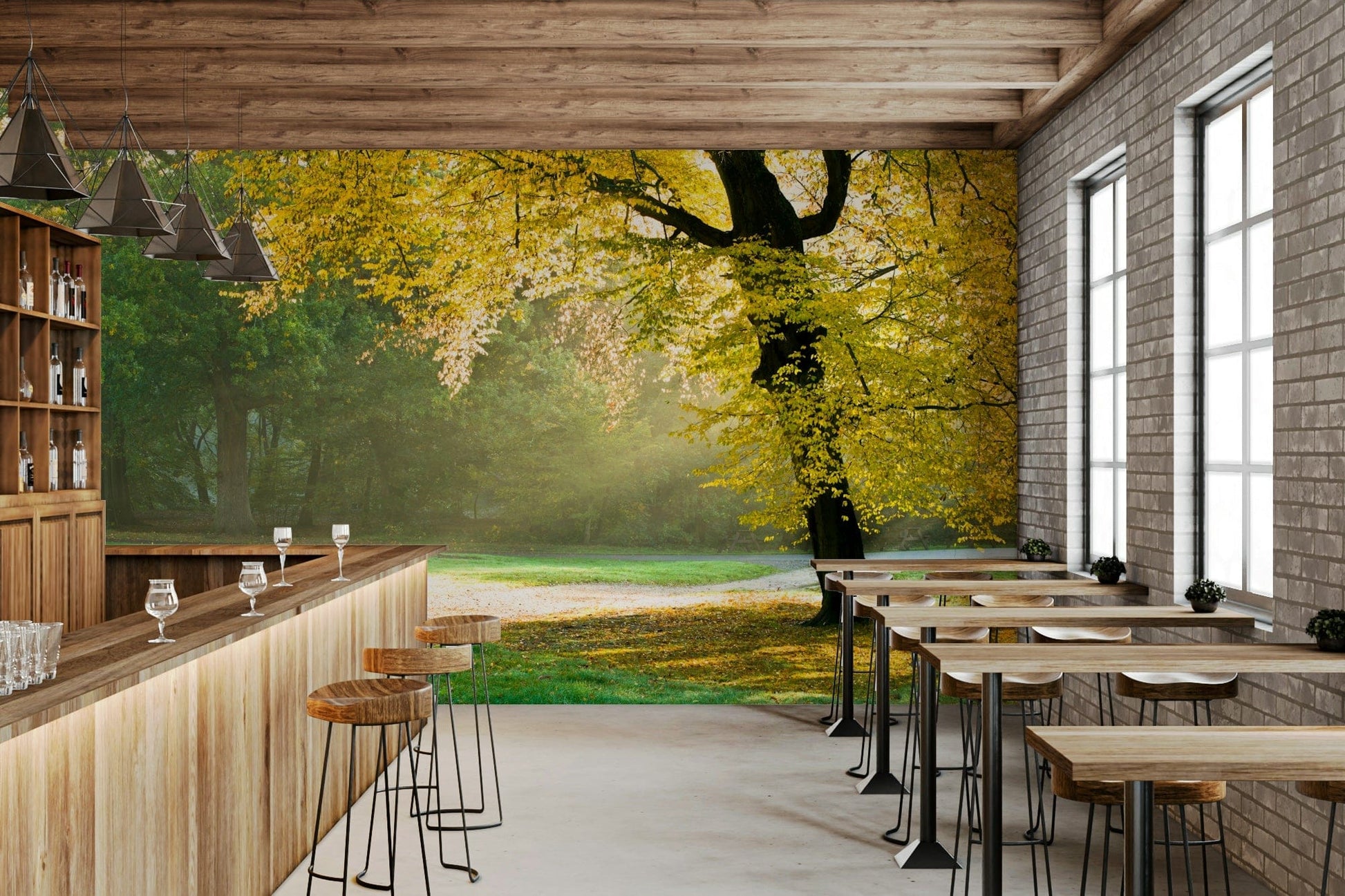 Nature-inspired light wallpaper capturing the essence of a summer sunset.
