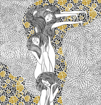 Textured gold effect wallpaper for a stylish flat