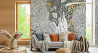 Contemporary Golden Reverie Wall Mural for an accent wall