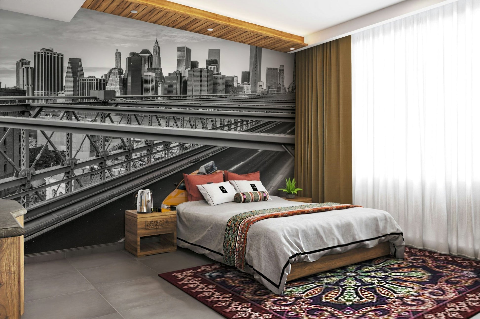 Ideal mural for adding urban sophistication to modern interiors

