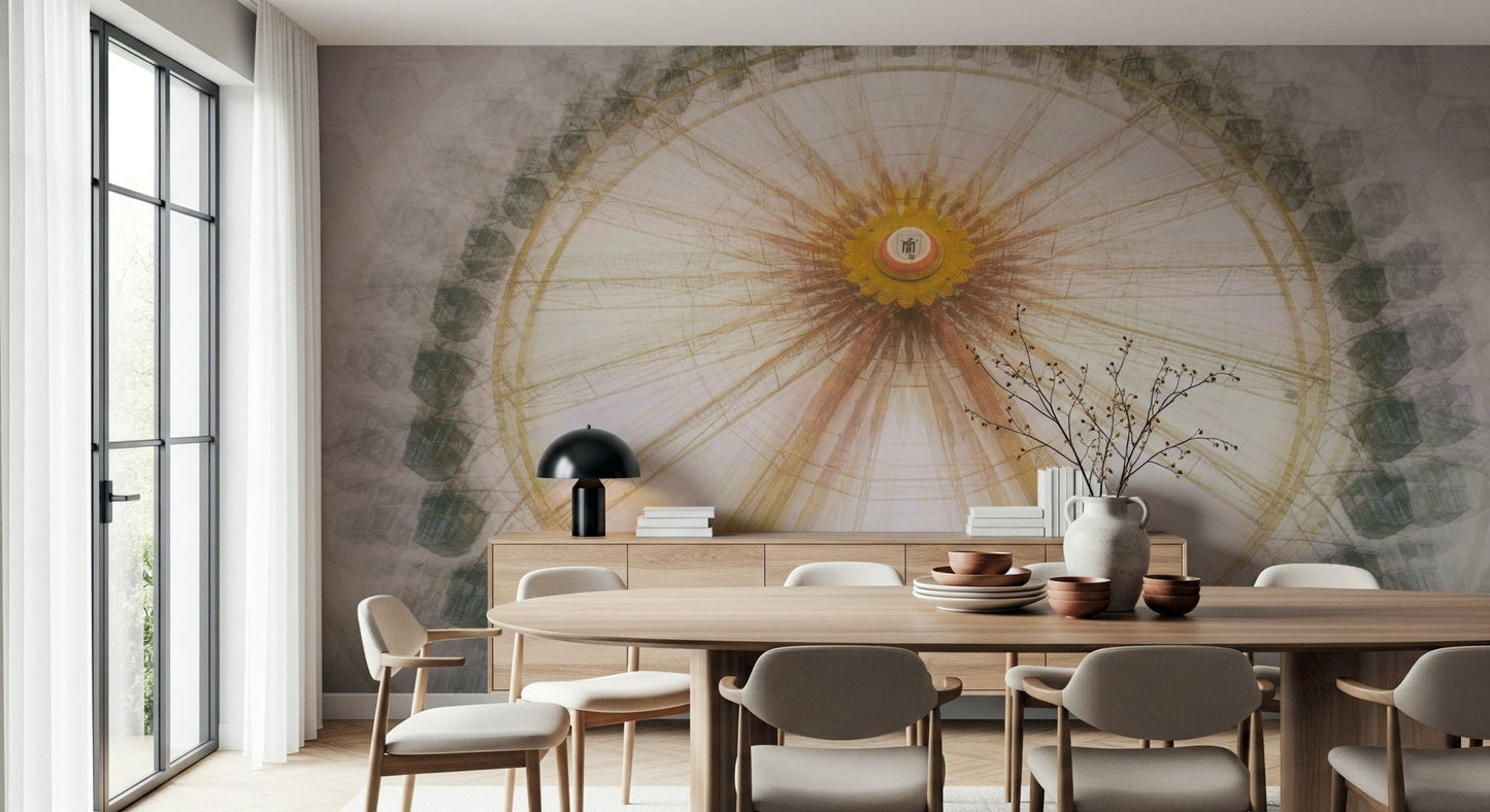 A contemplative gentle design wallpaper mural for a feature wall.