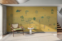 A peaceful savannah scene with friendly, stylized animals. GD4092
 
