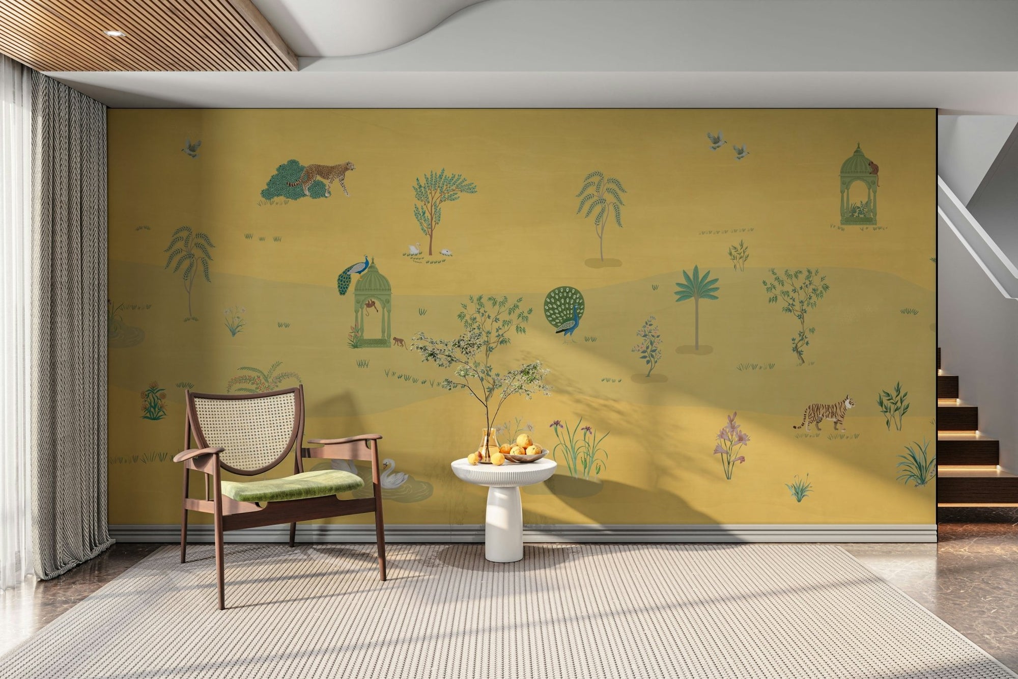 A peaceful savannah scene with friendly, stylized animals. GD4092
 
